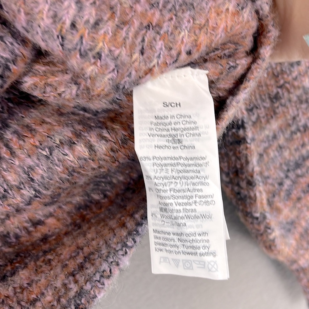 Madewell women’s Space Dyed Eeton puff sleeve pullover Sweater pink 3/4 sleeve S - Picture 7 of 8